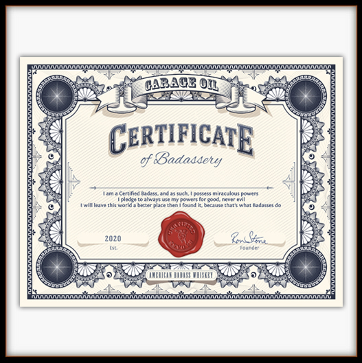 Certificate of Badassery sm
